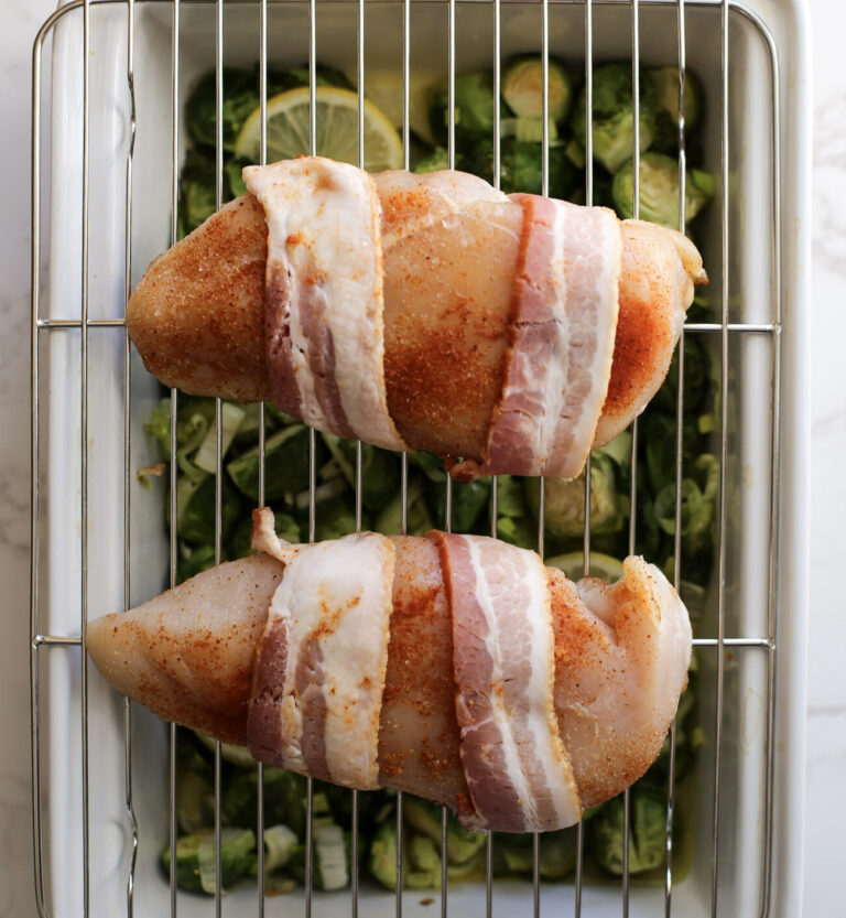 One Pan Roast Chicken and Brussels Sprouts