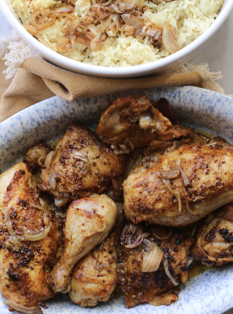 Honey Mustard Bourbon Chicken and Rice